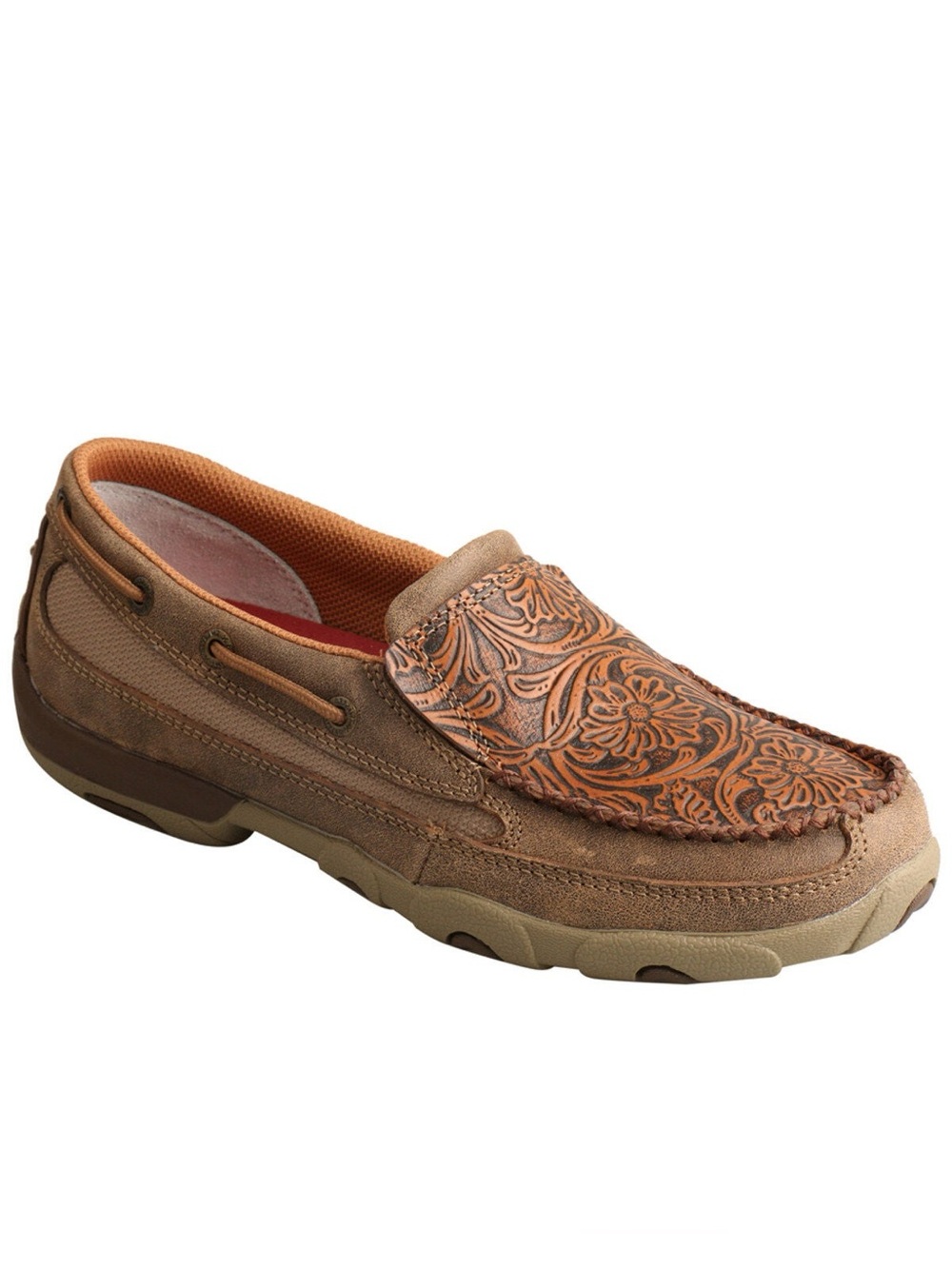TWISTED X WOMEN'S TOOLED SLIP-ON DRIVING MOC SHOES - MOC TOE NWOT WOMEN’S 9